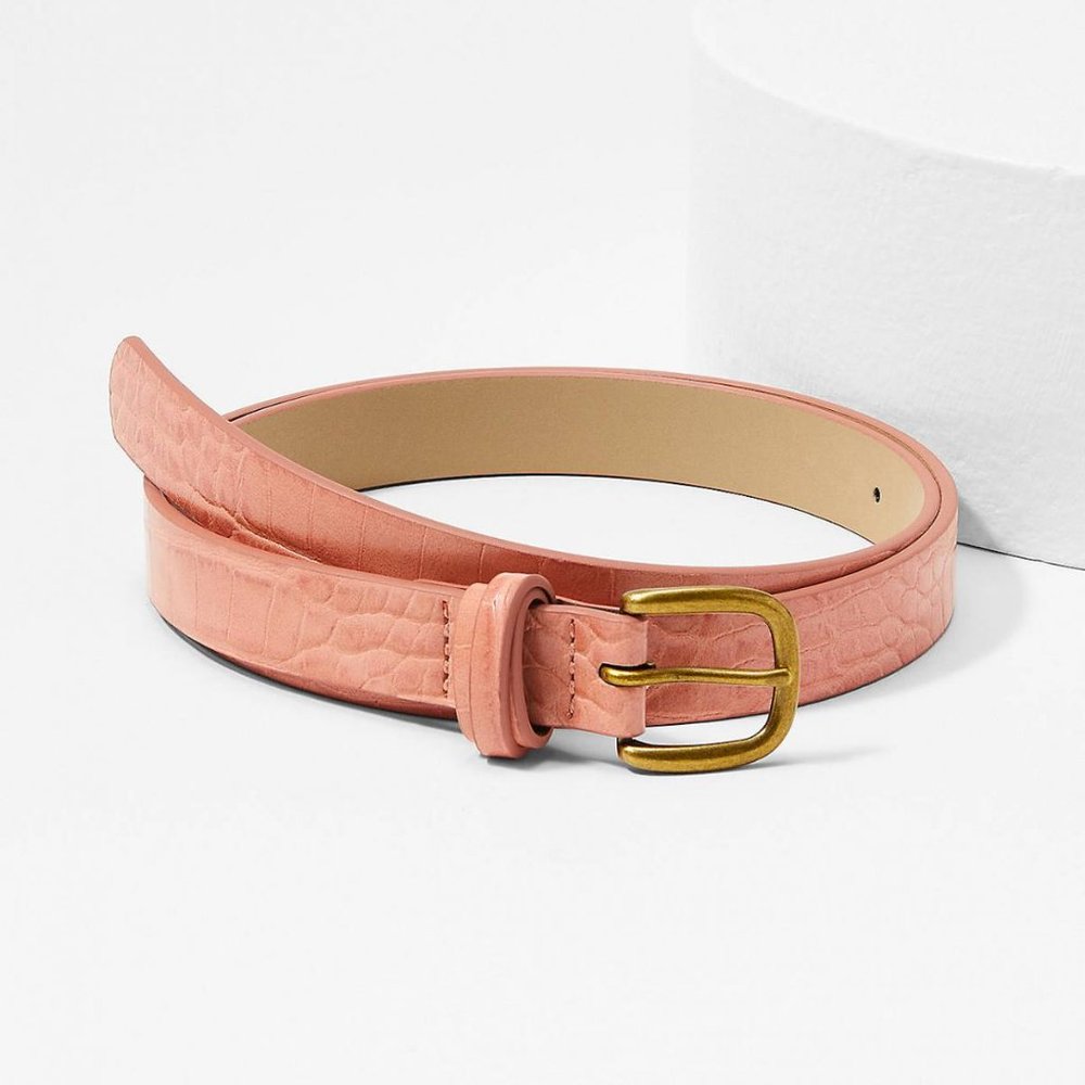 LOFT Embossed Criss Cross Keeper Belt